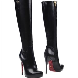 Cesare Paciotti BLK boot7/37 NIB knee high leather